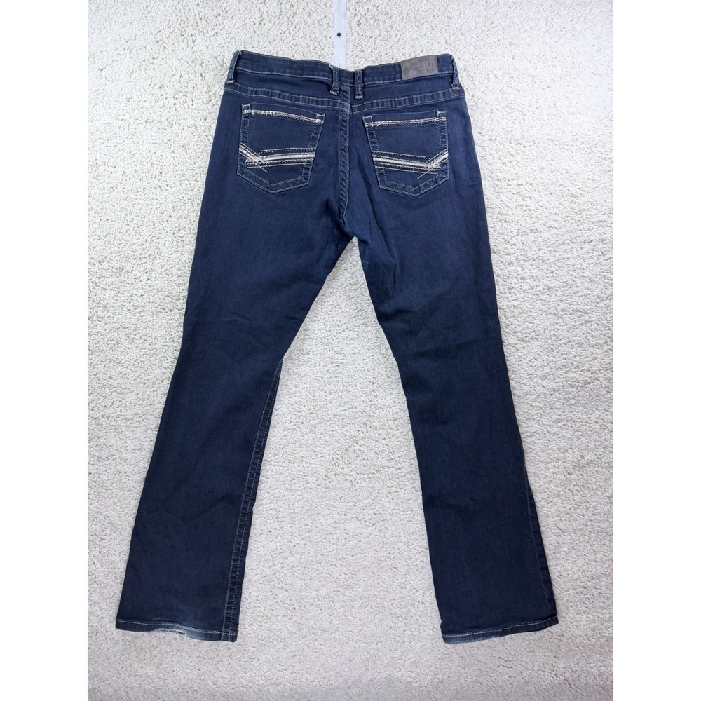 BKE Payton Bootcut Jeans Womens 33 Dark Wash Embroidered Pockets 33x33.5 Lot 2 - Picture 5 of 16